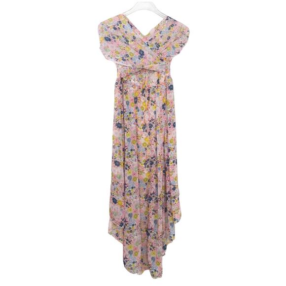 Y2k Speechless Pink Floral High Low A-Line Maxi Dress Sundress Small - Picture 3 of 5